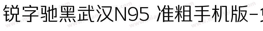 锐字驰黑武汉N95 准粗手机版字体转换